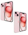 Combo (Pack of 2) Compatible for Apple iPhone 15 Back Skin Transparent Carbon Fiber 3D Skin Sticker/Vinyl wrap/Protective Film/Lamination Layer Mobile Skin by Candeal Mizhan (only Back)