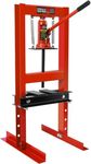 WEAGP 6 Ton Hydraulic Shop Press, H-Frame Floor Mount Hydraulic Press with Press Plates Adjustable Working Table Height, 6 Ton Shop Press for Car Repair and Garage, Red