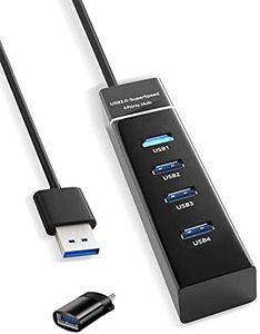 PS4/PS4 Pro/PS4 Slim/PS5 USB Hub, ApexOne 4-Port USB 3.0 Splitter with 3.3ft Extended Cable for Xbox, MacBook, Mac Pro/Mini, iMac, iPhone, iPad, Galaxy Series, Keyboard,Mouse, Mobile HDD, XPS and more