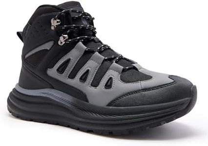 Men's Orthopedic Tennis Shoes Ankle Boots: Orthotic Arch Support Footwear for Plantar Fasciitis, Durable Ankle Boots Ideal for Indoor Work, Gym, Camping & Training Activities, Black Size 12