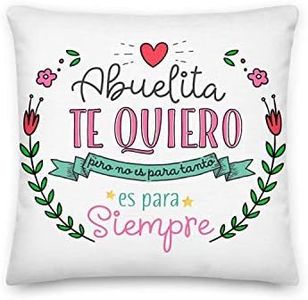 Kembilove Almohada para Abuela – Cojines para Abuelas – Regalos Originales para Abuelas – Cojín con Mensaje Abuelita te Quiero – La Mejor Sorpresa para tu Abuela