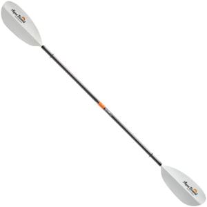 AQUA BOUND Manta Ray Hybrid Kayak Paddle - Carbon Shaft/Composite Blade, 2 Piece (Posi-Lok), White, 220 cm