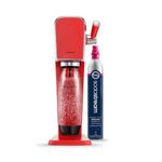 SodaStream Art Sparkling Water Maker (Mandarin Red) with CO2 and DWS Bottle