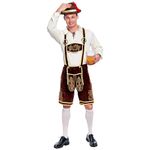 Spooktacular Creations Men’s German Bavarian Oktoberfest Costume Set Lederhosen men for Halloween Dress Up Party and Beer Festival (Large)