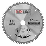 TCT25580T Saxton TCT Circular Wood Saw Blade 255mm x 30mm x bore x 80T for Bosch Makita Dewalt