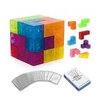 OUXIA Magnetic Building Blocks Magic Magnetic 3D Puzzle Cubes, Set of 7 Multi Shapes Magnetic Blocks with 54 Guide Cards, Children's Educational Toys…