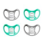 Tommee Tippee Advanced Sensitive Skin Soother, Unique Shield for Less Skin Contact, Symmetrical Orthodontic Design, 6-18m, Pack of 4 Dummies