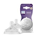 Philips Avent Natural Response Bottle Teat - 2 x Baby Bottle Flow 4 Teats for Babies Aged 3+ Months, BPA Free (Model SCY964/02)