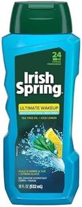 Irish Spring Ultimate Wake Up Tea Tree Face & Body Wash for Men, Moisturizing Body Wash Washes Away Bacteria - 18 Fl. Oz