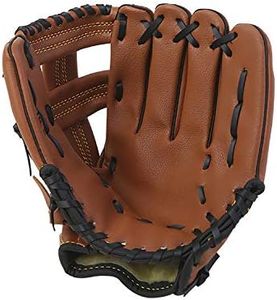 ZYYRSS Gant de Baseball Gants de frappeur de Sport avec pichet épaississant en Cuir PU Solide et Souple Gants de Softball 12,5 Pouces pour Jeunes Adultes Gant de la Main Gauche (Marron)
