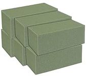 Premium Dry Floral Foam Blocks for Flower Arrangements 6pk, Styrofoam Block for Artificial Flowers & Plant Decoration, Great for Crafts, Green Foam Bricks, Florist Foam Brick Flower Foam Block In Bulk