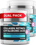 Anti-Aging Face Moisturizer with Retinol, Collagen & Hyaluronic Acid - Moisturizer Face Cream for Women & Men - Visibly Firming & Hydrating Neck Cream - Day & Night Skin Care - 1.7 fl oz (Pack of 2)