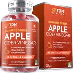 Apple Cider Vinegar Gummies - 90 Gummies - 1000mg ACV per Serving with The Mother - Added Vitamin B12 & Folic Acid Plus Beetroot & Pomegranate Extracts - Vegan - No Artificial Colours or Flavours