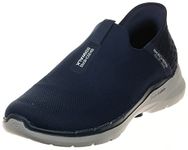 Skechers Men's 216278 NVY Sneaker, Navy Textile/Navy Synthetic/Navy Trim, 9.5 UK