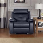 Lofty Dreams Recliner Sofa Manual Single seat Chair in Leatherette with 5 Years Warranty Motion 1 Seater Reclining Couch Modern & Stylish Living Room settees recliners Comfy Lumbar Support for Sleep