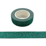 Syntego Glitter Washi Tape Decorative Masking Self Adhesive Stick On Sticky Glitter Trim (Green)