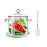 Clear Glass Simmer Pot with Lid for