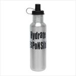 (Hydrate Responsibility) - Gaiam 750ml Stainless Steel Water Bottle (Hydrate Responsibility)