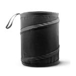 Sulfar Small Black Car Dustbin, Mini Car Trash Bags, Car Trash Can Perfect Size Fits for Car - Trash Management for Your Car, Carbon Black