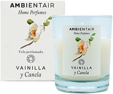 SEVENREEDS, Ambientair Home Perfume Vela aromática Vainilla y Canela, ambientador de vainilla y canela, Aromaterapia, Vela en vaso de cristal para interiores. Duración 30 horas, VV001VCAP