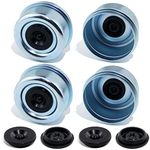 GREPSPUD 4pcs 2.72'' Trailer Hub Dust Caps, Trailer Spindle Bearing Dust Cap Cup Grease Cover Caps & Extra Rubber Plugs for 7000 to 8000 lb Boat Trailer Dexter EZ Lube Trailer Camper RV Axle