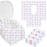 Yoassi 25PCS Disposable Toilet Seat Covers for Children Adults Extra-Large Portable Travel Toilet Seat Cover Waterproof Antibacterial