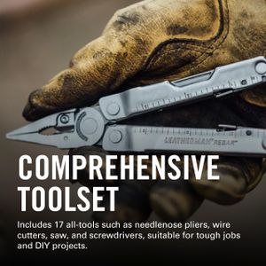 Leatherman Rebar Multi-Tool – Stainless Steel, 17 Tools