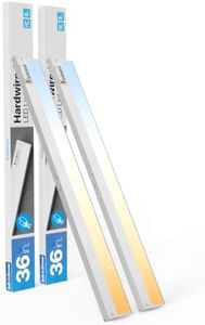 Hardwired Under Cabinet Lighting, 36 Inch 18W LED Under Cabinet Lights, Linkable up to 20 Units via 15-inch Cable, 5 CCT & 4-Way Dimmable Under Counter Lights for Kitchen, Built-in Switch, CRI>90, 2P