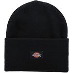 Dickies, Unisex, ACRYLIC CUFFED BEANIE HAT, BLACK, OS