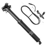Lixada 30.9mm/31.6mm Mountain Bike Seatpost with Adjustable Height MTB Cable Controlled Hydraulic Seatpost Remote Internal Inner Cable Routing Bicycle Seat Post