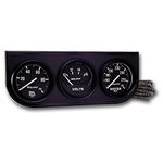 Auto Meter 2397 Black 2-1/16" Mechanical Three-Gauge Console