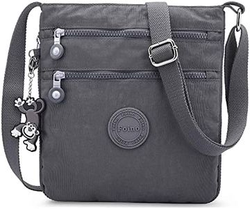 Foino, Borsa a tracolla da viaggio da donna, stile casual, borsa messenger, per sport, alla moda, colore: Grigio Uno (910)