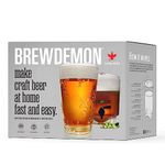 BrewDemon Craft Beer Kit with Bottles - Conical Fermenter Eliminates Sediment and Makes Great Tasting Home Made Beer - 1 gallon pilsner