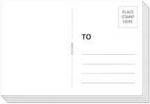 Kuanfine 50 Pack Blank Postcard for Mailing, 4x6 Thick 14pt Mailable Post Cards Set for DIY Greeting Cards Thank You Card and More (White)