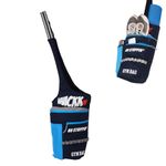 Whackk Savage Yoga Mat Bags | Exercise & Fitness | Aerobics | Gym Bags | Fabric Mat Carry Bag Cover Travel, Adjustable Shoulder Strap Crossbody Style | Air ventilated pocket for shoes (Navy Blue Grey)