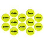 Franklin Sports Pressureless Tennis Balls - Official Size Low Pressure Tennis Balls - Great for Training + Practice - 12 Pack Bag of Low Bounce Tennis Balls - All Court Surface Tennis Balls