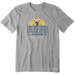 Life is Good Mens Dog Lover Crusher Graphic T-Shirt, Cotton Tee, Short Sleeve, Crewneck Shirt, Casual Top, I'll Be Watching You Dog, Heather Gray, Medium