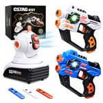 Laser Tag Set, 2 Infrared Laser Gun with Projector & 3 Target Cartridges, Lazer Battle Game Toys for Ages 6-12+ Year Olds Kid Teens Adults Boys & Girls, Indoor Outdoor Family Activity Game Toys Gift