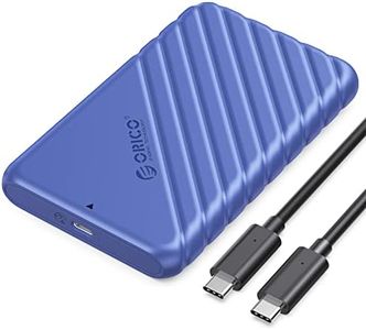 Carcasa Disco Duro 2.5", ORICO 6Gbps Caja Disco Duro USB C 3.1 Gen 1 para HDD SSD SATA I/II/III de 7mm y 9.5mm de Altura con Cable USB, Sopporta UASP, Trim, no Requiere Herramientas(Azul, 25PW1C-C)