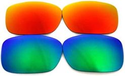 GALAXYLENSE Replacement Lenses for Oakley Gascan Multiple Color, Green/Red, regular