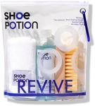 Shoe Potion Shoe Cleaner Kit for Sneakers, Whites, Leather, Rubber, Canvas, Suede - Cleans & Conditions with Premium Deep Cleaning Solution, Brush & Microfiber Towel (REVIVE)