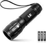 Lighting EVER LED Flashlight, Tactical Flashlight, High Lumens Flashlights, Brightest Flashlight Adjustable Mini Flashlight, Waterproof Small Flashlight, AAA Batteries Included Pocket Flashlight