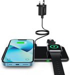 Wireless Charger - Hinyx 2 in 1 Wireless Charging Pad for iPhone14/13/12/SE/11/XR/XS/X/8, Galaxy S22/S21/S20/Note 20/Note 10/S10/S9, iWatch 8/7/6/SE/5/4/3/2, Airpods 3/2/Pro (Adapter)