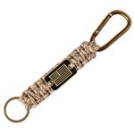 Desert Camo Paracord USA Flag Keychain with Carabiner: Helps Pair Veterans with a Service Dog