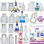 Small Bottle Container and Stopper UV Resin Epoxy Silicone Mold Jewelry Casting 6 Trays Set with Manual