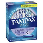 Tampax Pearl Tampons, Light Absorbency With Leakguard Braid, Unscented, 18Count