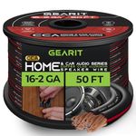 16AWG Speaker Wire, GearIT Pro Series 16 Gauge Speaker Wire Cable (50 Feet / 15.24 Meters) Great Use for Home Theater Speakers and Car Speakers, Black