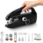Handheld Sewing Machine Cordless – Portable Mini Handheld Sewer, Pocket Sewing Machine for Quick Repairs, Handy Stitch, Travel Stitch Sew Quick, Home & DIY Fabric (Black)