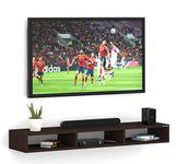 Anikaa James Engineered Wood Wall Mount TV Unit/TV Stand/Wall Set Top Box Stand/TV Cabinet/TV Entertainment Unit (Wenge)(Upto 60 Inch)(D.I.Y)