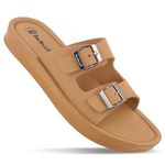 WALKAROO Sandal For Womens|Trendy|Light Weight and Comfortable|Soft Footbed|WL7554 - Beige